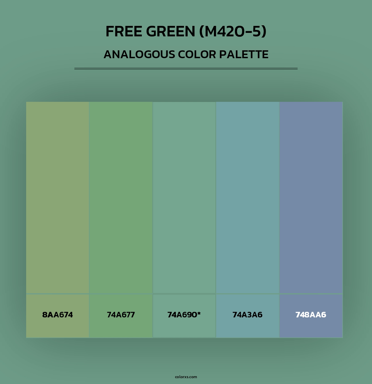 Free Green (M420-5) - Analogous Color Palette