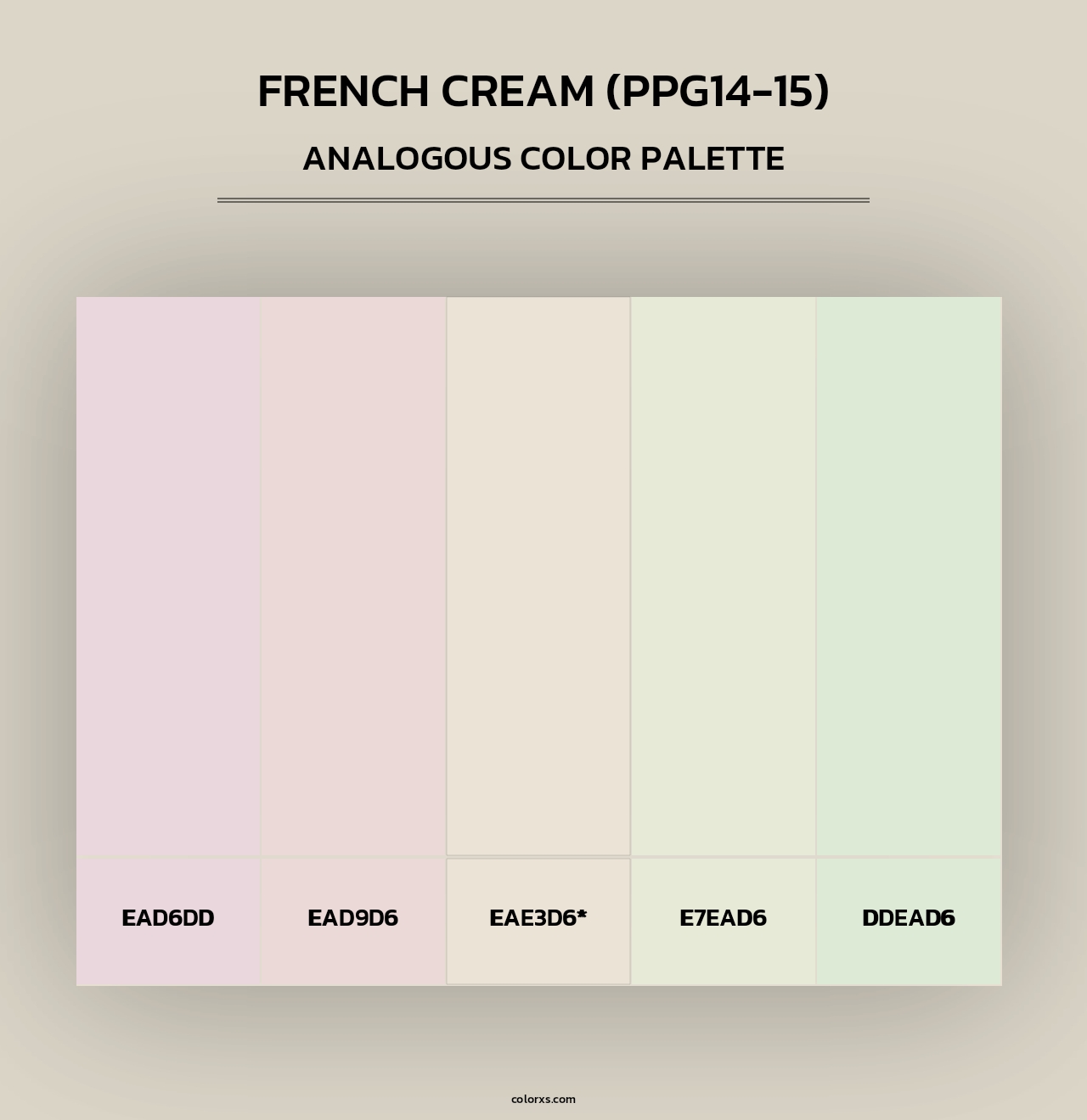 French Cream (PPG14-15) - Analogous Color Palette