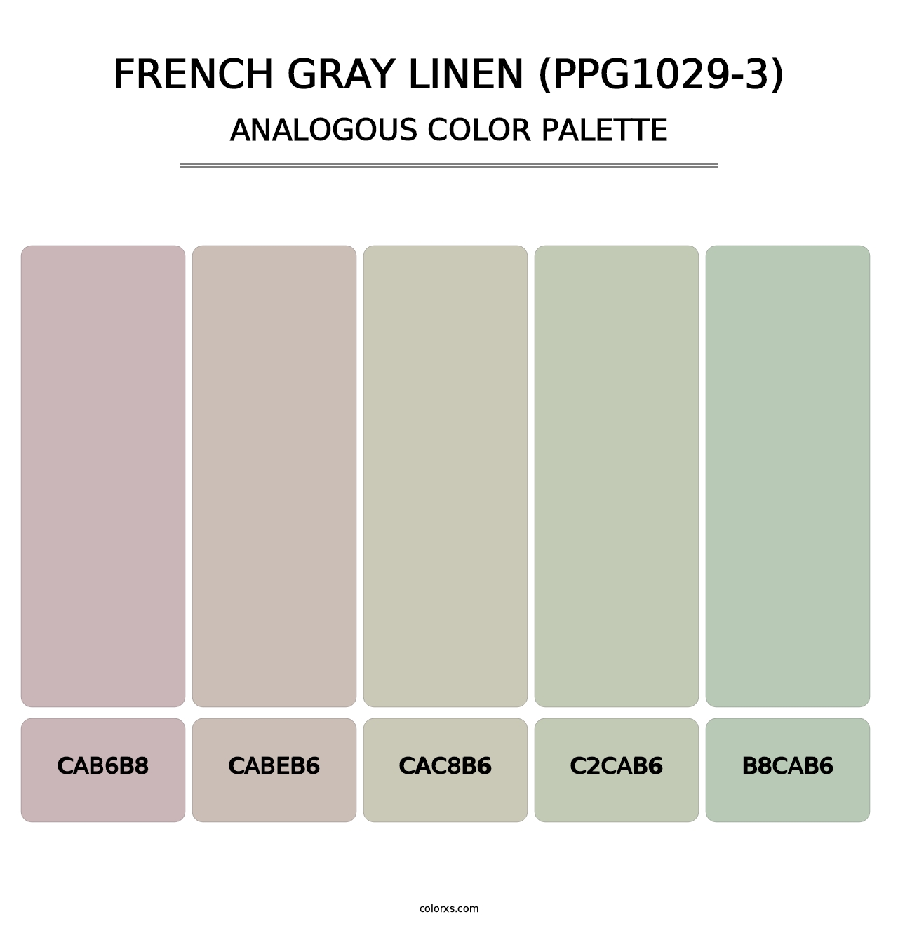 French Gray Linen (PPG1029-3) - Analogous Color Palette