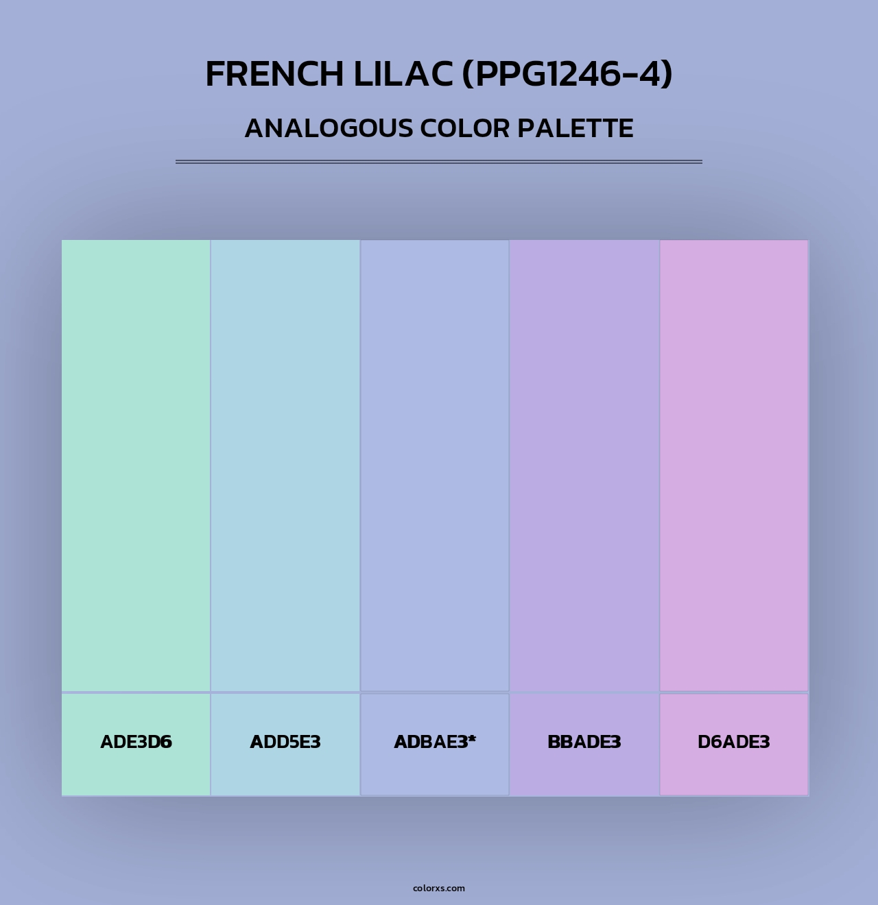 French Lilac (PPG1246-4) - Analogous Color Palette