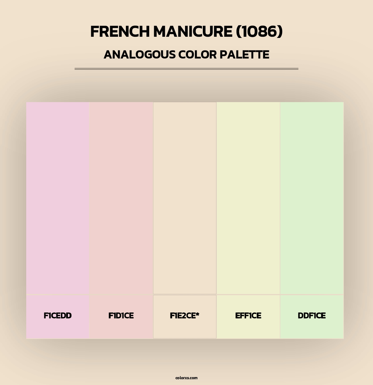 French Manicure (1086) - Analogous Color Palette
