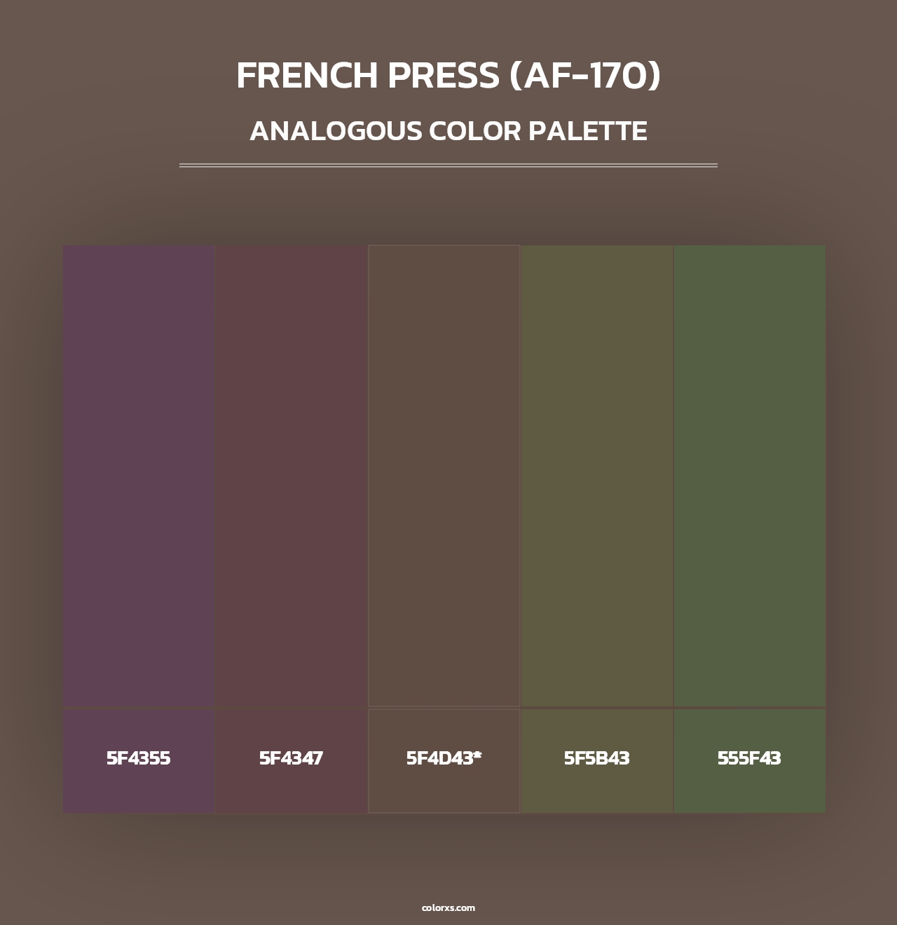 French Press (AF-170) - Analogous Color Palette