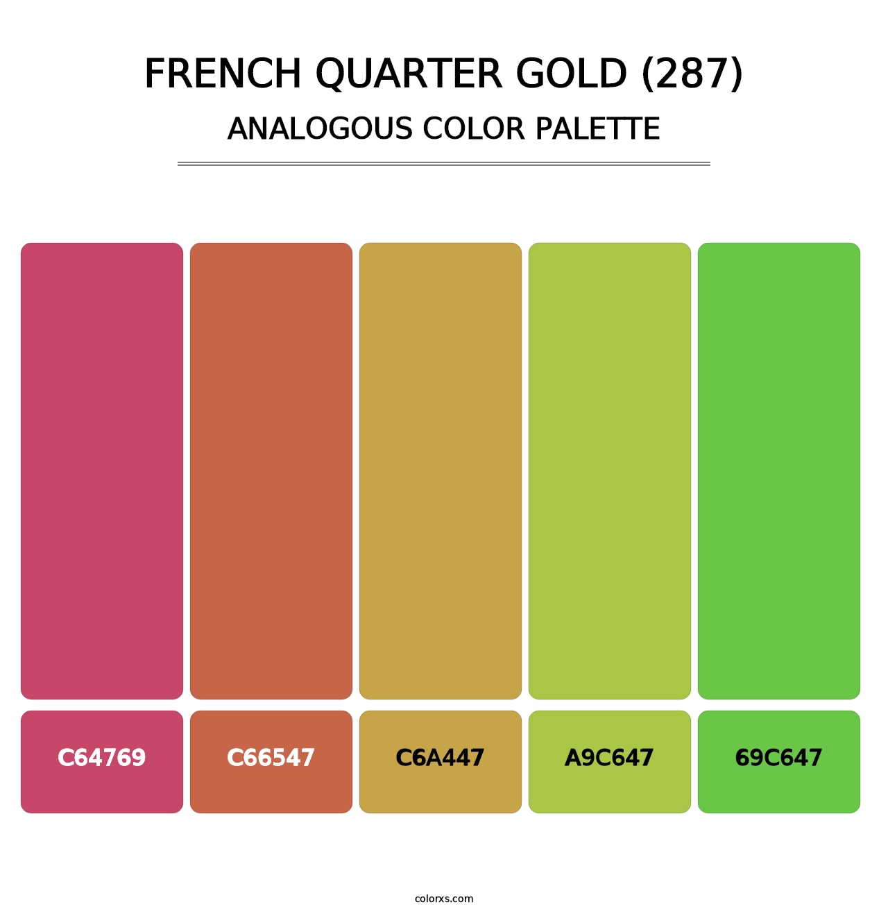 French Quarter Gold (287) - Analogous Color Palette