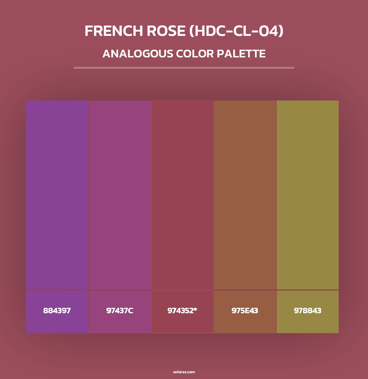 French Rose (HDC-CL-04) - Analogous Color Palette