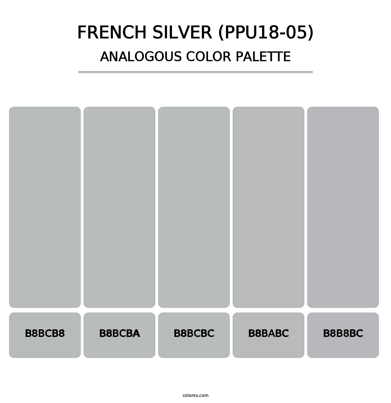 French Silver (PPU18-05) - Analogous Color Palette