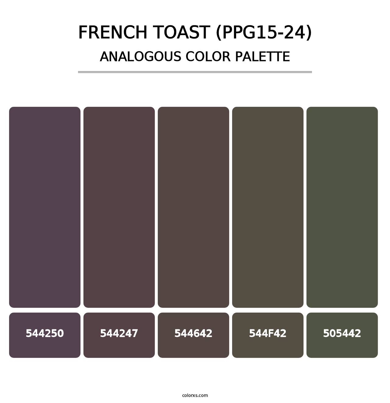 French Toast (PPG15-24) - Analogous Color Palette