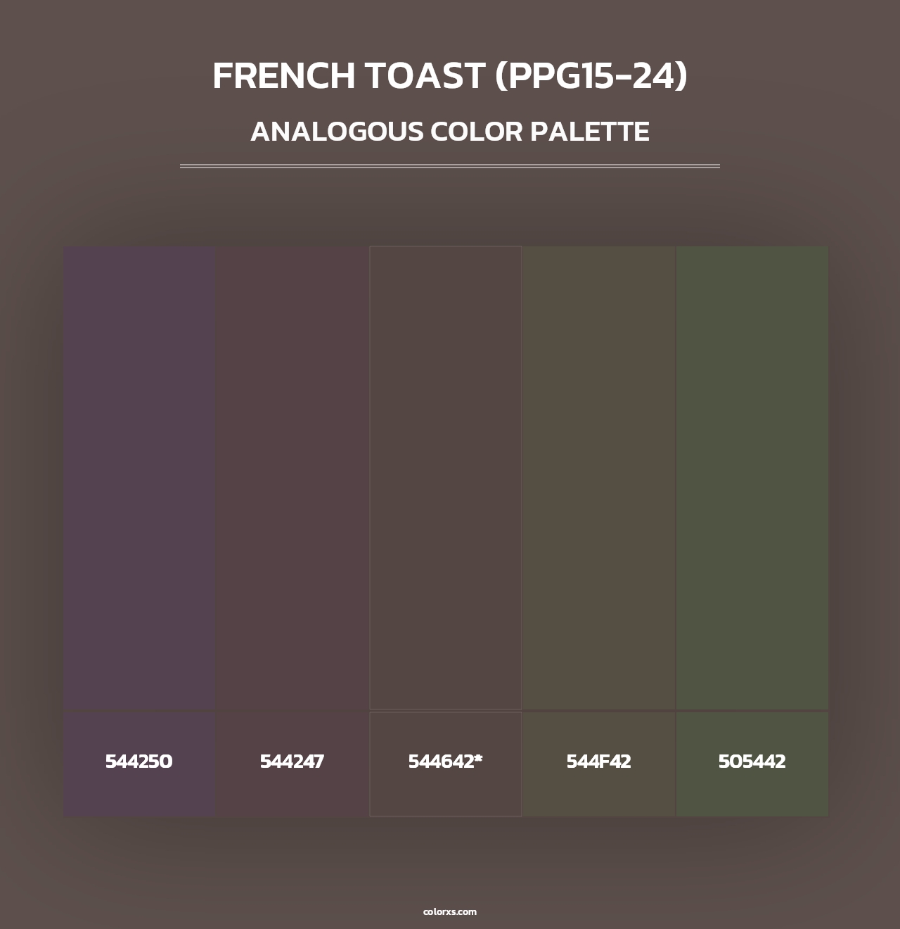 French Toast (PPG15-24) - Analogous Color Palette
