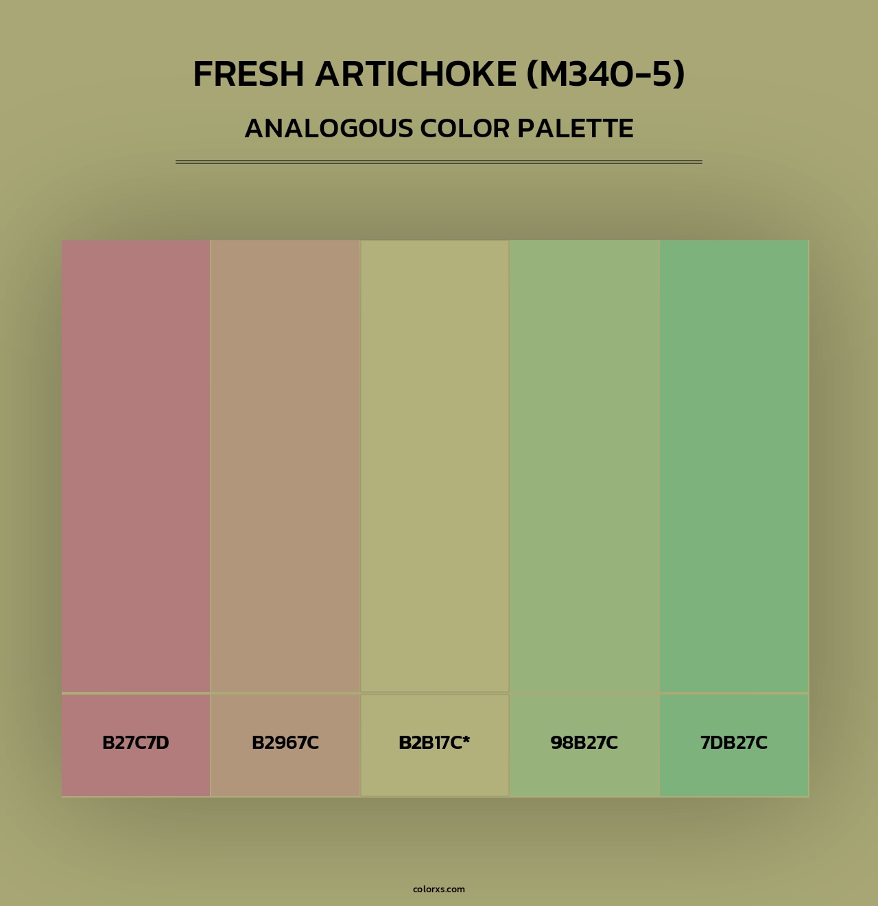 Fresh Artichoke (M340-5) - Analogous Color Palette