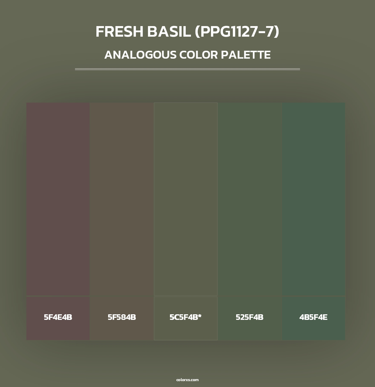 Fresh Basil (PPG1127-7) - Analogous Color Palette