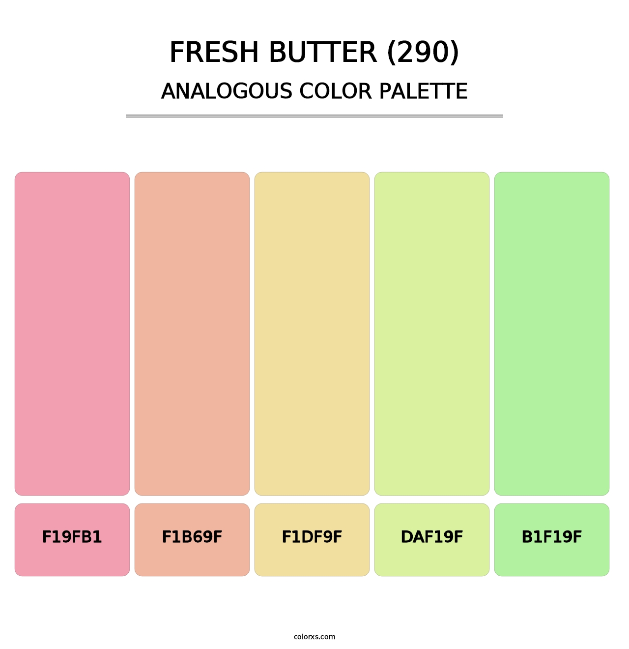 Fresh Butter (290) - Analogous Color Palette