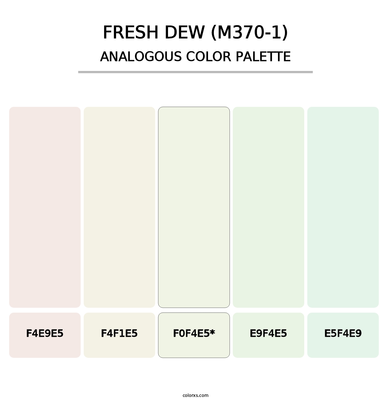 Fresh Dew (M370-1) - Analogous Color Palette