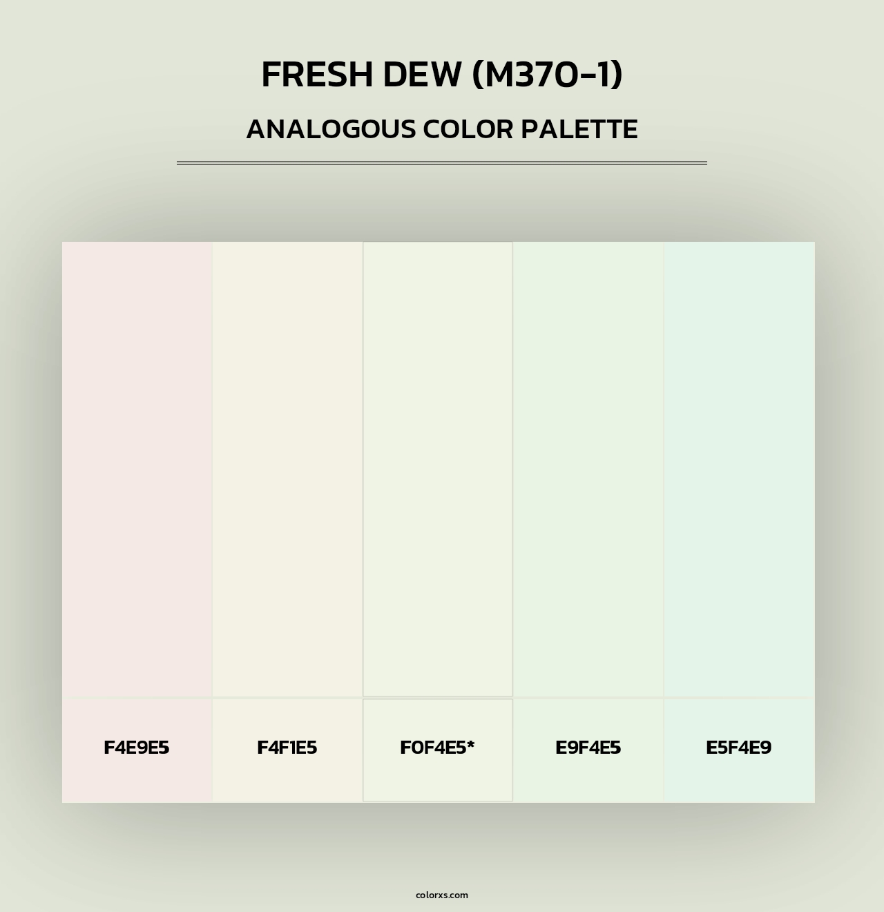 Fresh Dew (M370-1) - Analogous Color Palette