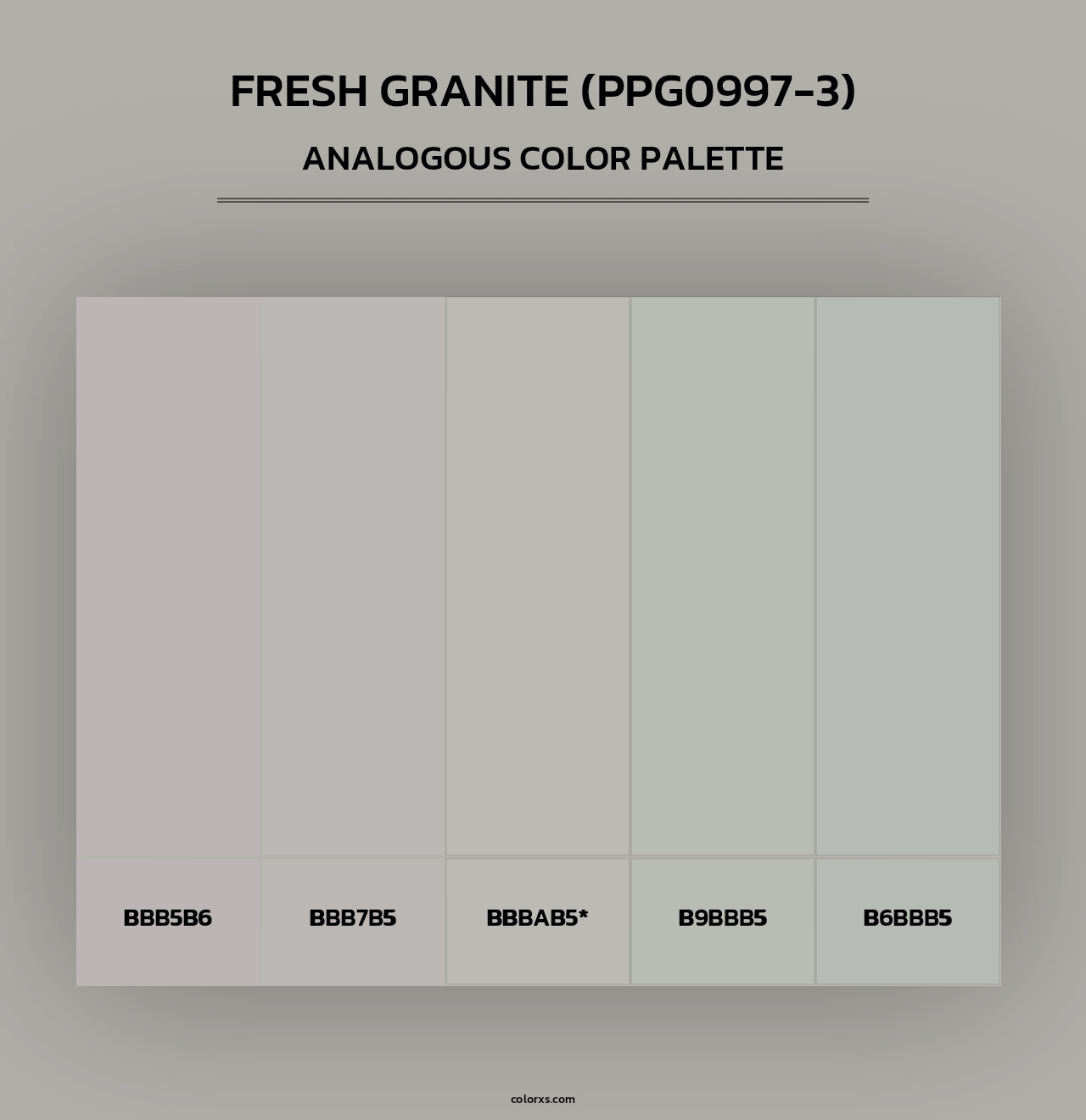 Fresh Granite (PPG0997-3) - Analogous Color Palette