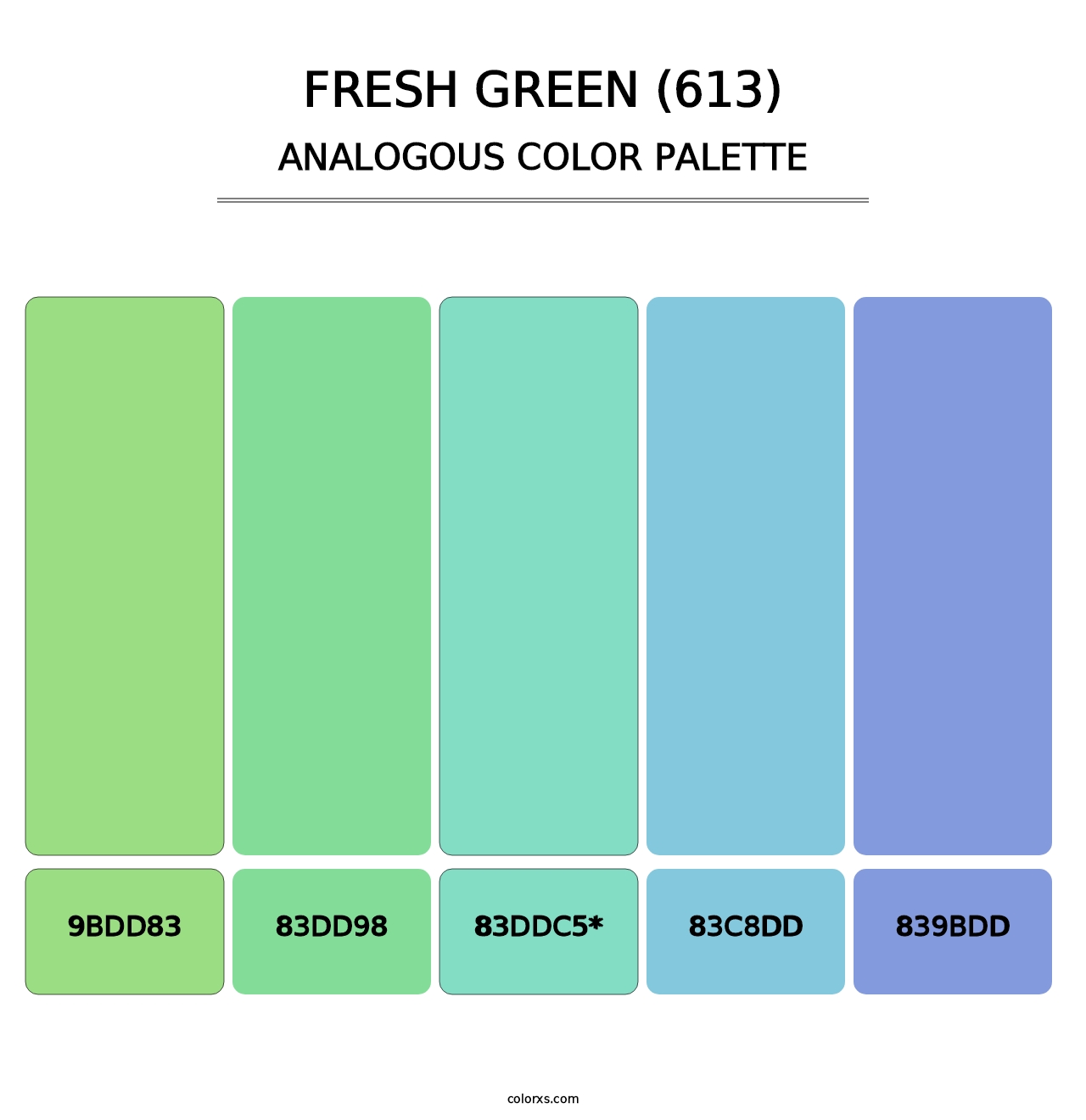 Fresh Green (613) - Analogous Color Palette