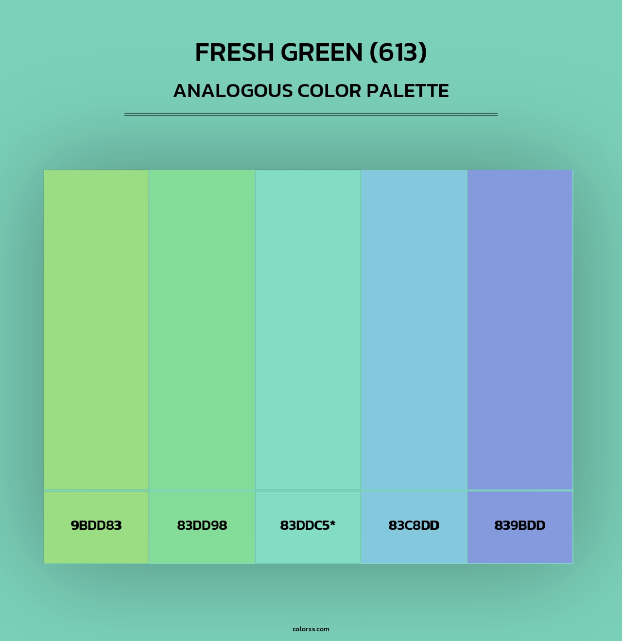 Fresh Green (613) - Analogous Color Palette