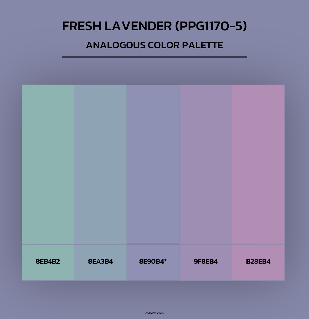 Fresh Lavender (PPG1170-5) - Analogous Color Palette