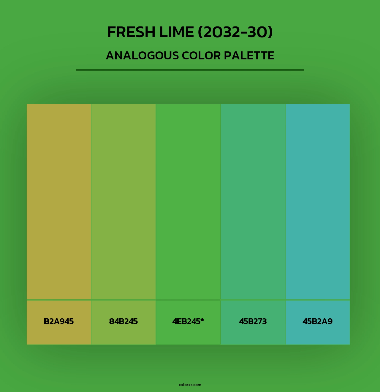 Fresh Lime (2032-30) - Analogous Color Palette