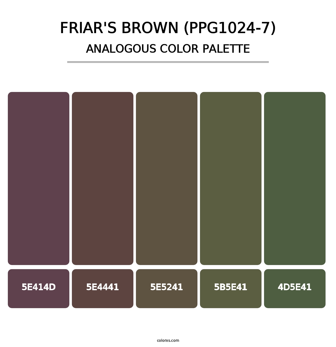 Friar's Brown (PPG1024-7) - Analogous Color Palette