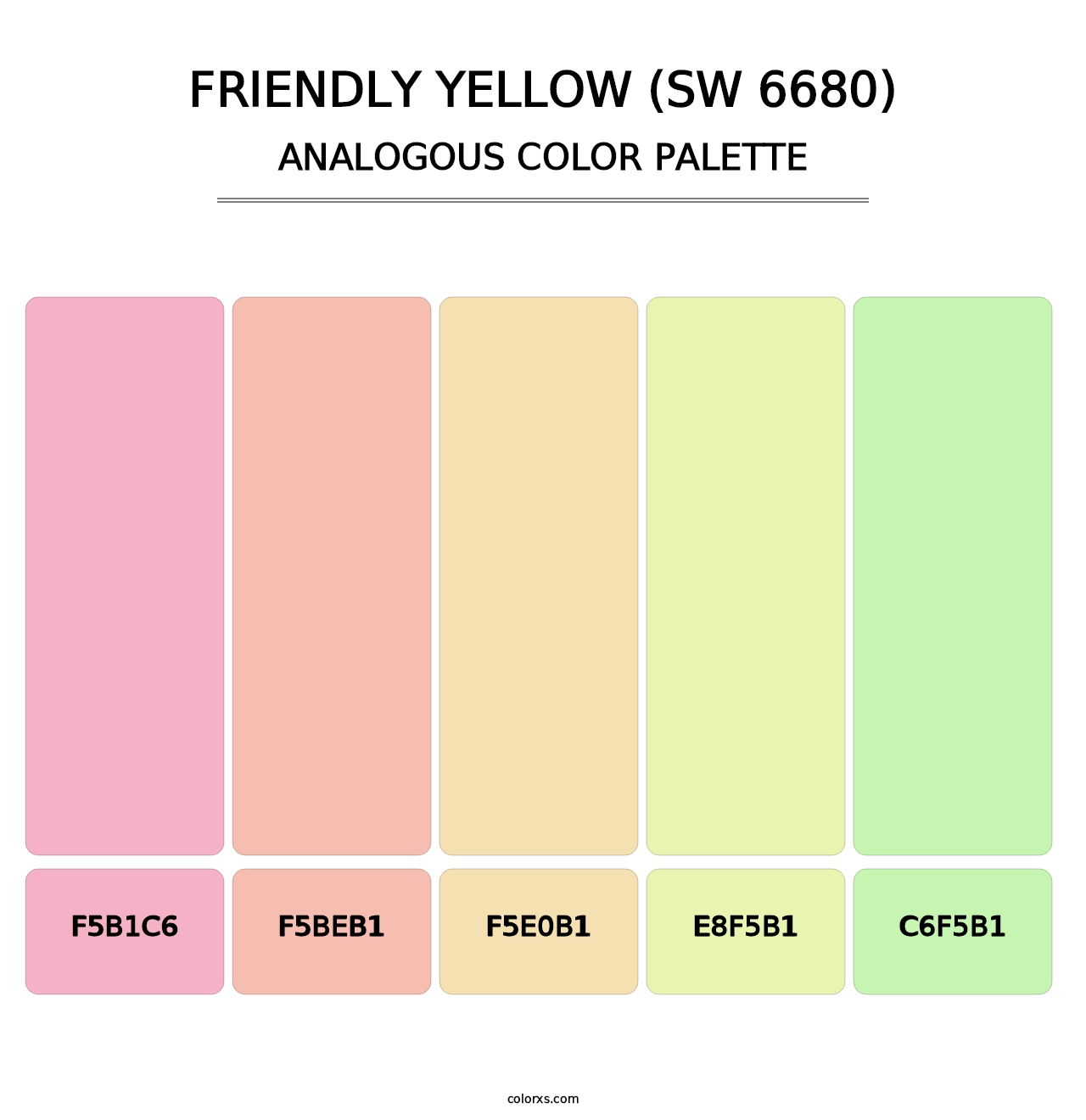 Friendly Yellow (SW 6680) - Analogous Color Palette