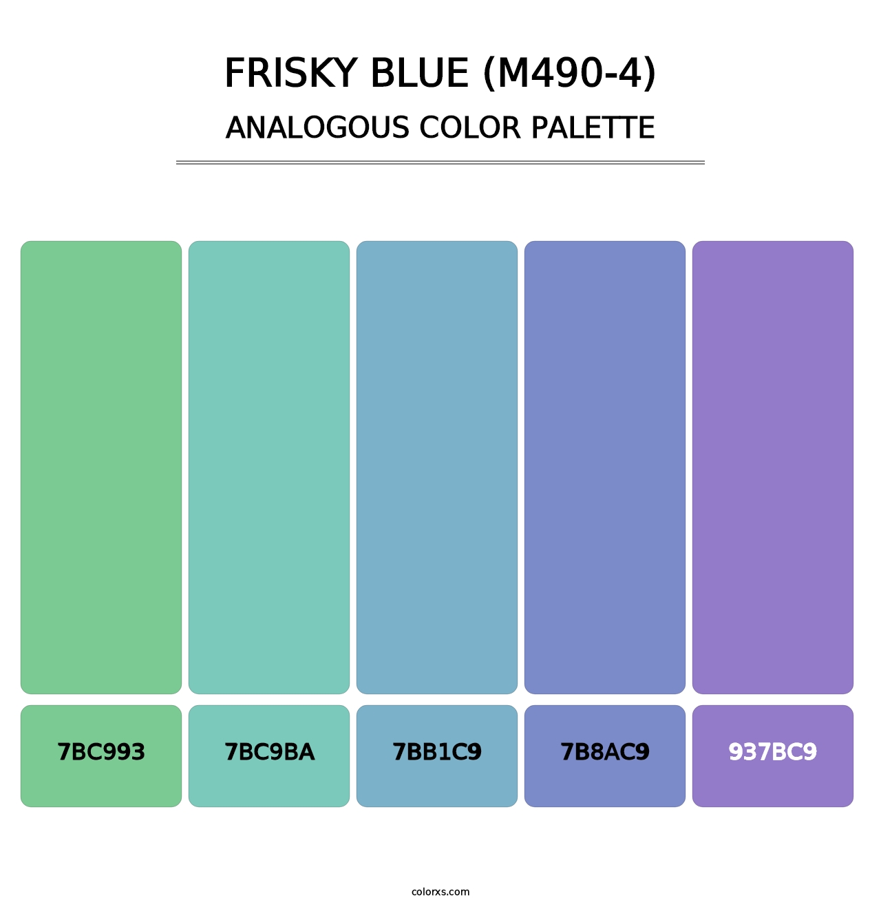 Frisky Blue (M490-4) - Analogous Color Palette