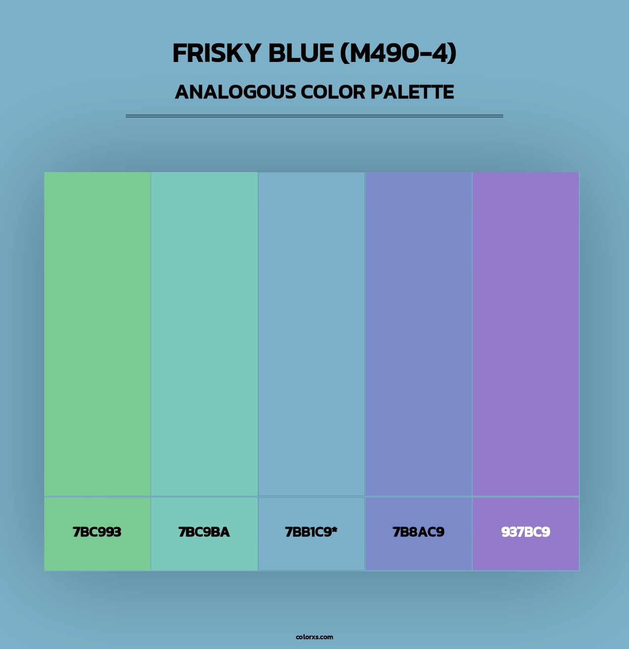 Frisky Blue (M490-4) - Analogous Color Palette