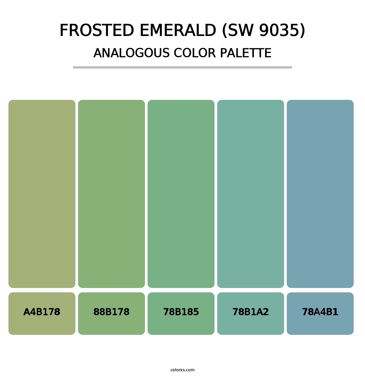 Frosted Emerald (SW 9035) - Analogous Color Palette