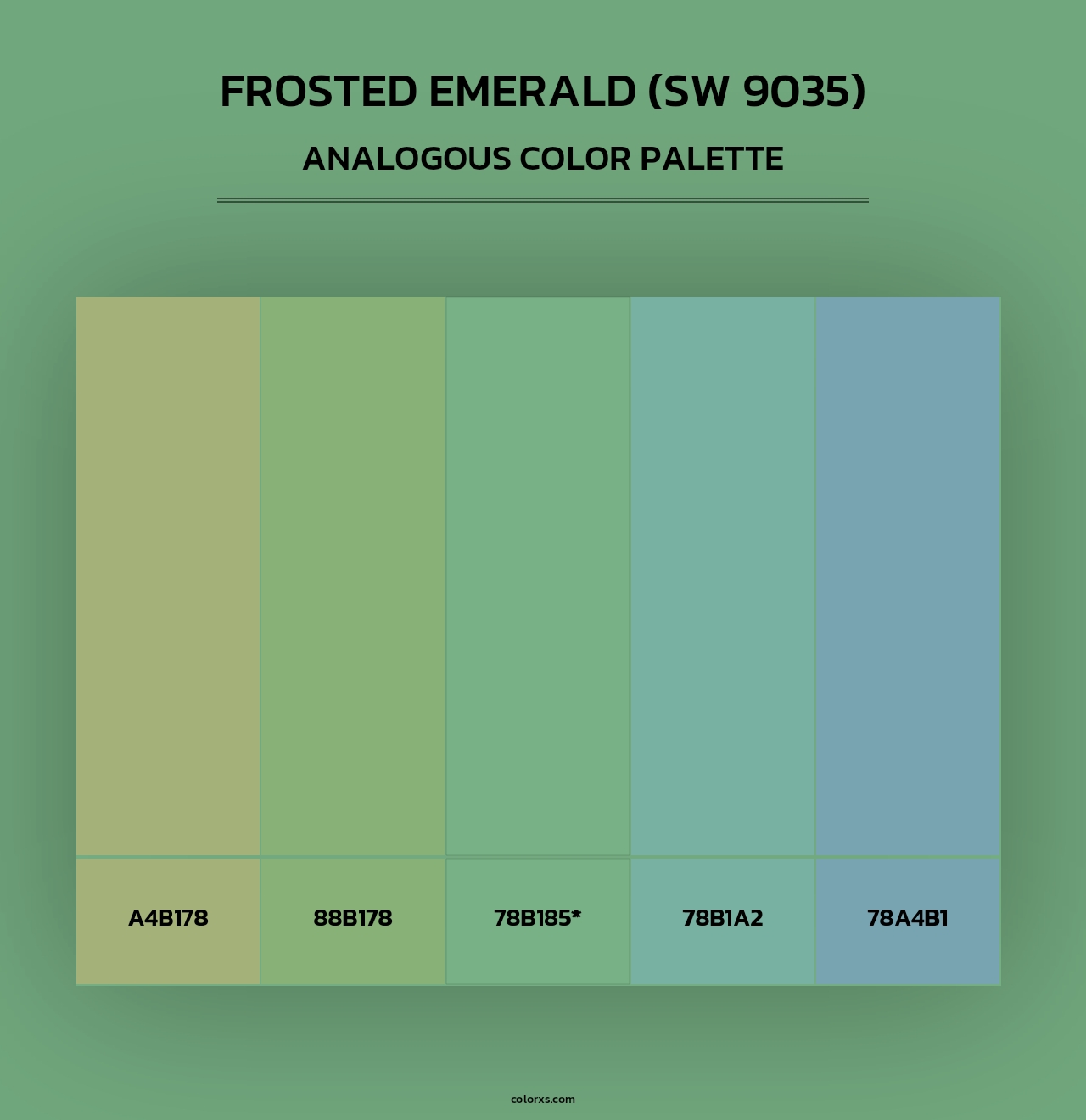 Frosted Emerald (SW 9035) - Analogous Color Palette