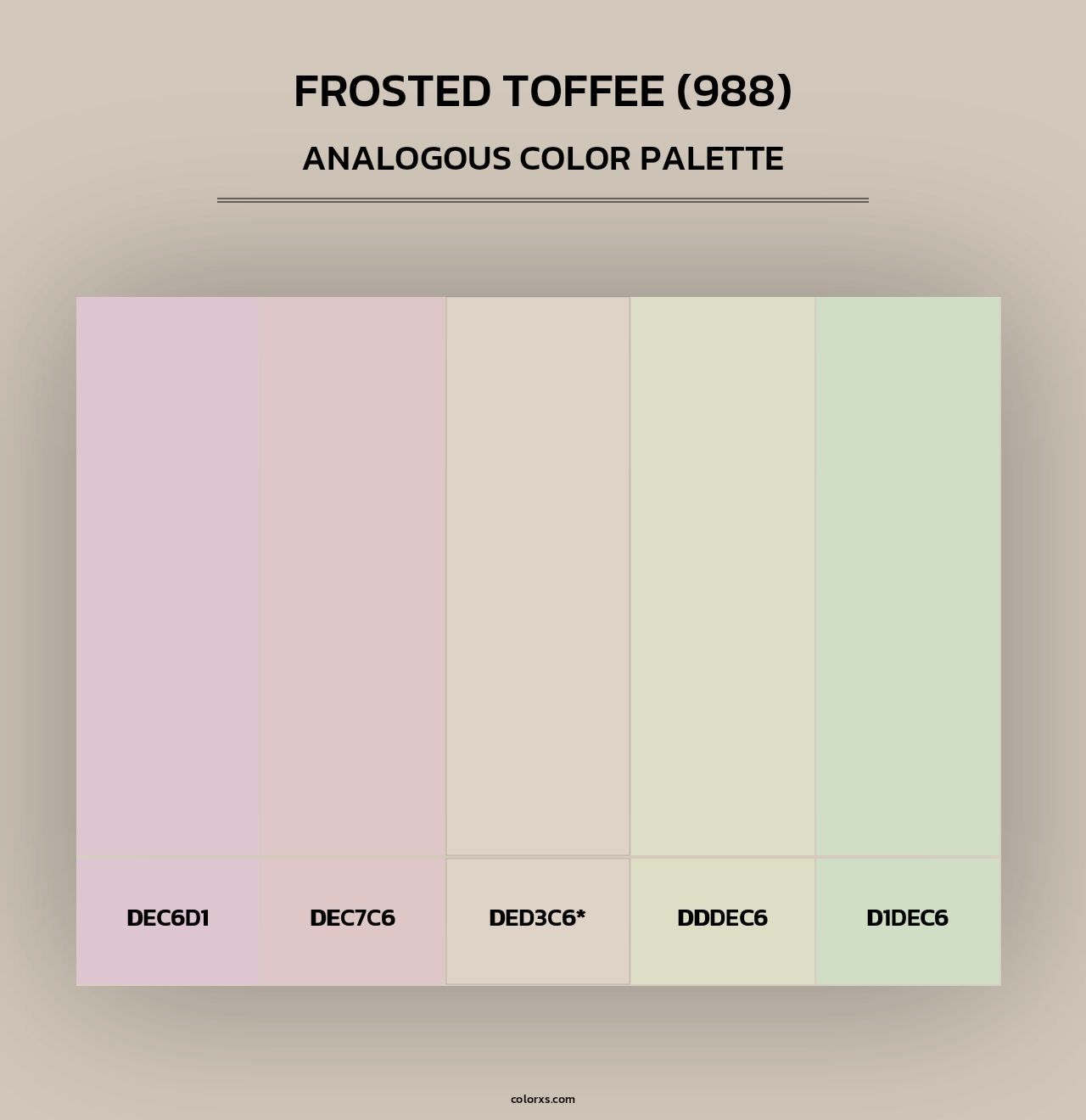 Frosted Toffee (988) - Analogous Color Palette