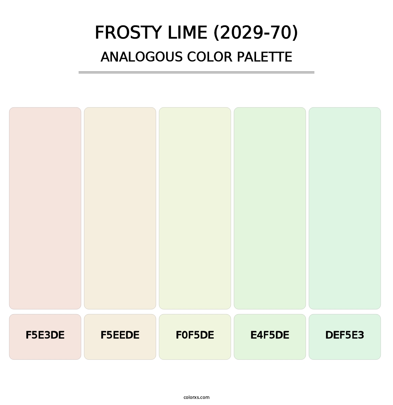 Frosty Lime (2029-70) - Analogous Color Palette