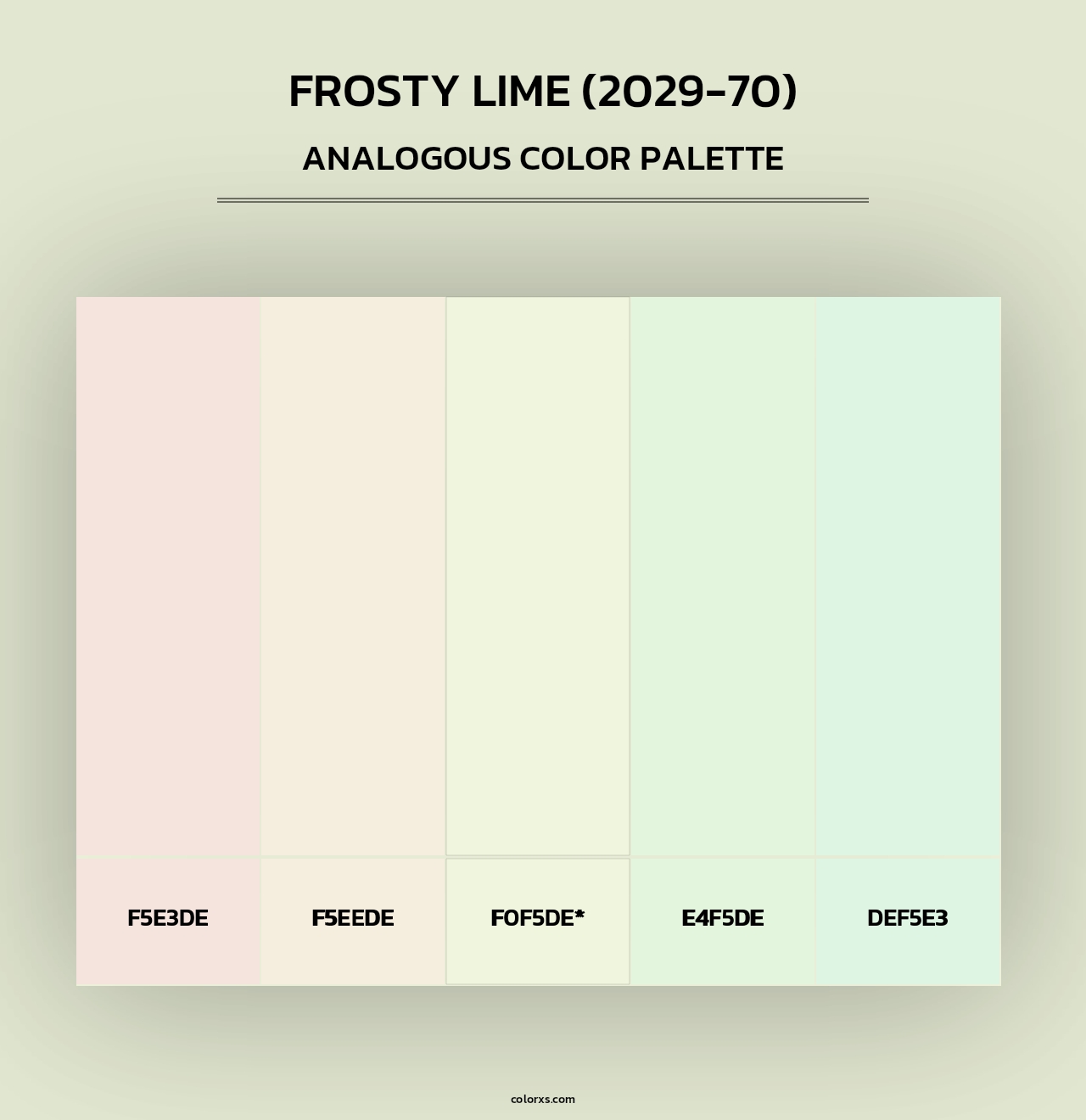 Frosty Lime (2029-70) - Analogous Color Palette