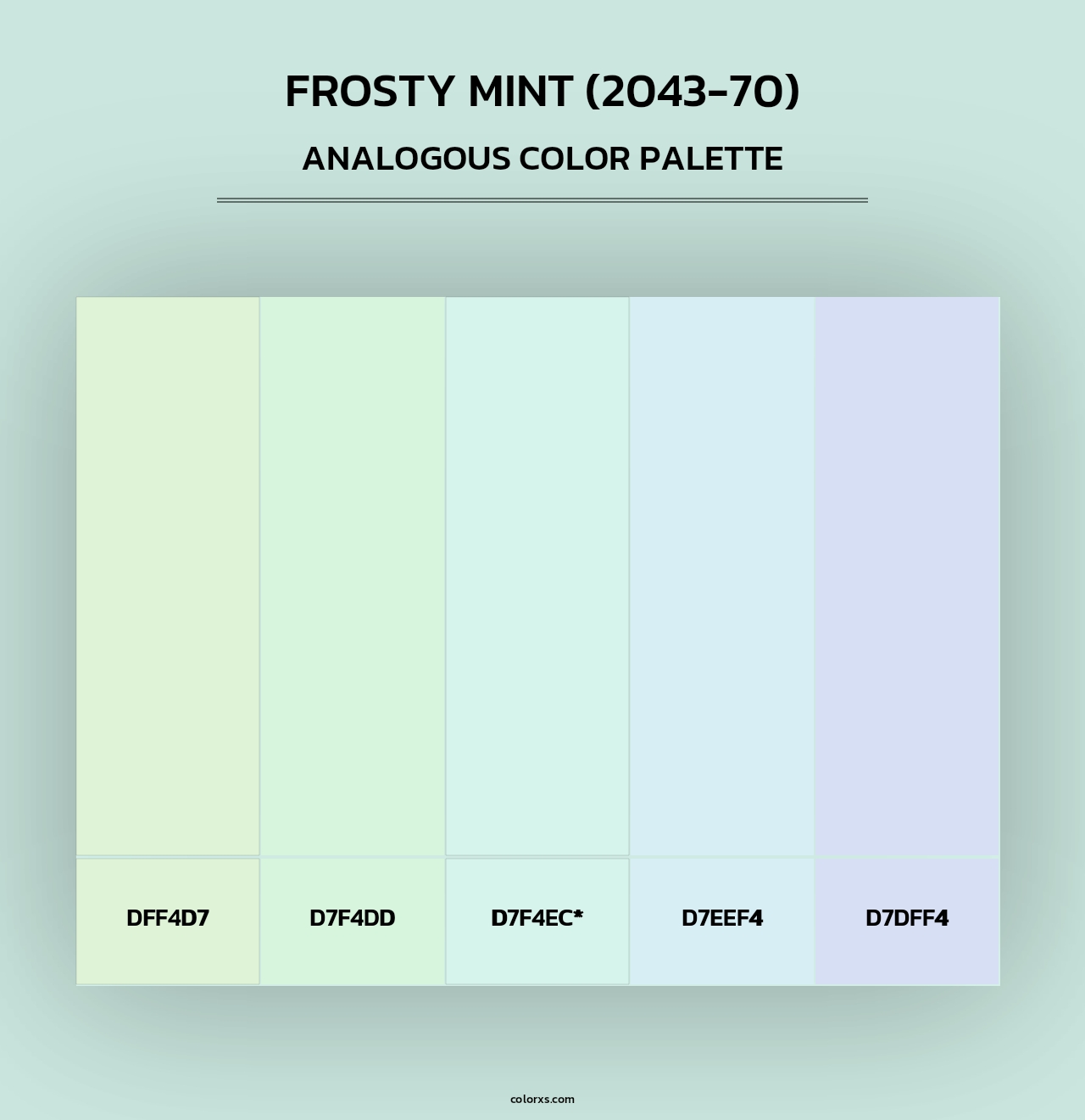 Frosty Mint (2043-70) - Analogous Color Palette