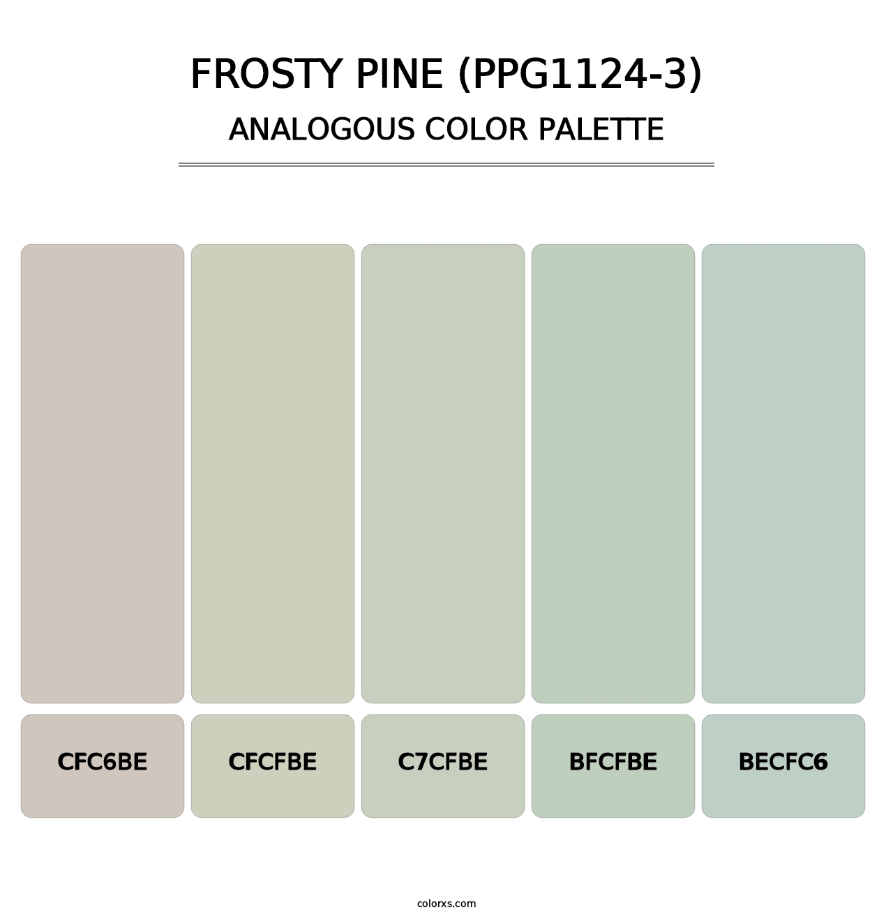 Frosty Pine (PPG1124-3) - Analogous Color Palette