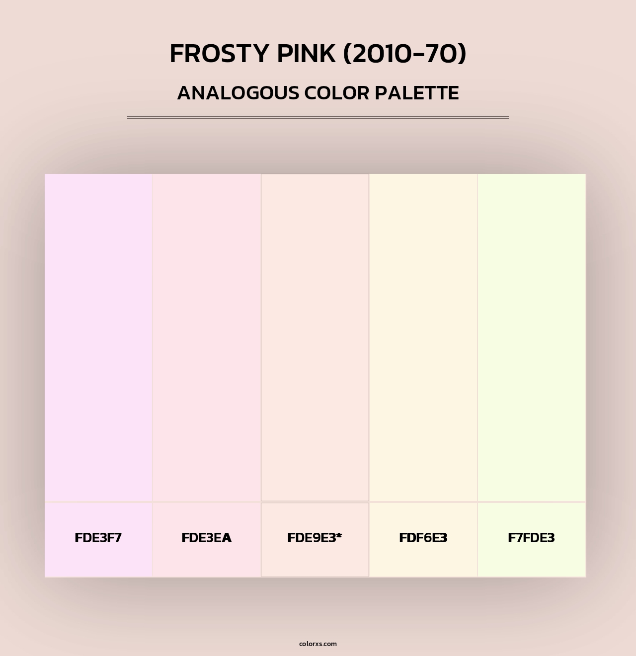Frosty Pink (2010-70) - Analogous Color Palette