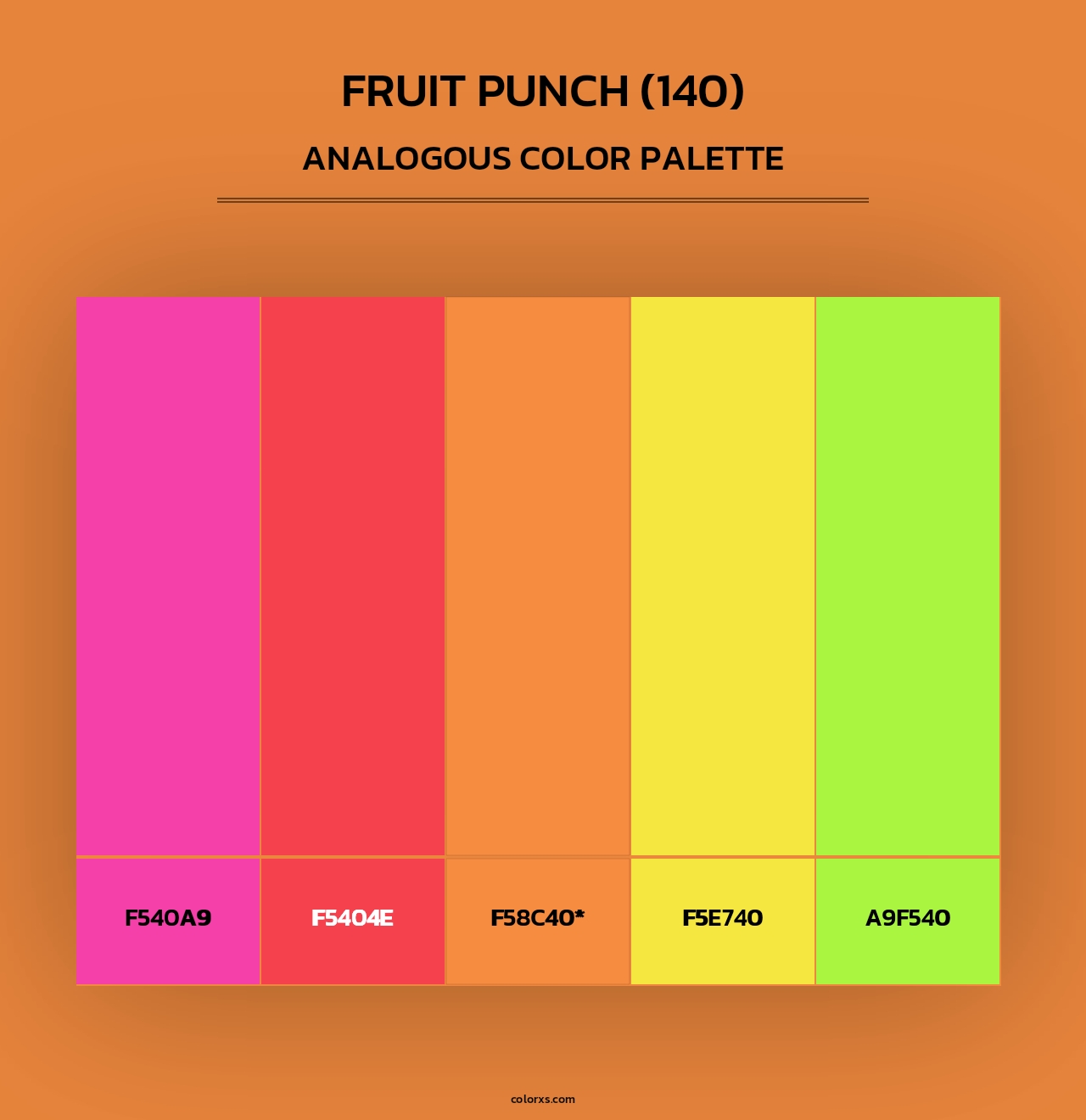 Fruit Punch (140) - Analogous Color Palette