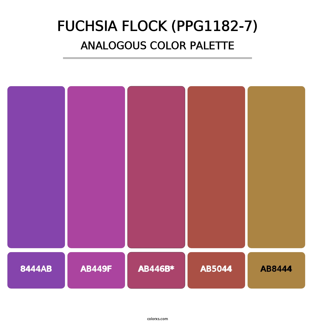 Fuchsia Flock (PPG1182-7) - Analogous Color Palette