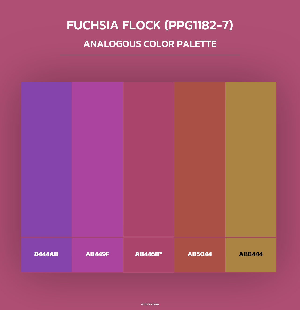 Fuchsia Flock (PPG1182-7) - Analogous Color Palette