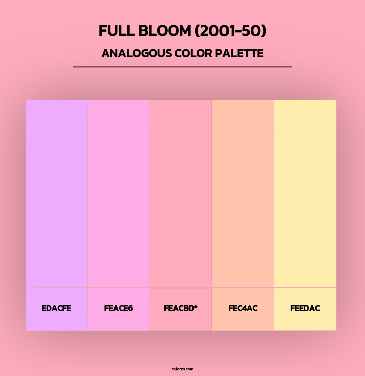 Full Bloom (2001-50) - Analogous Color Palette