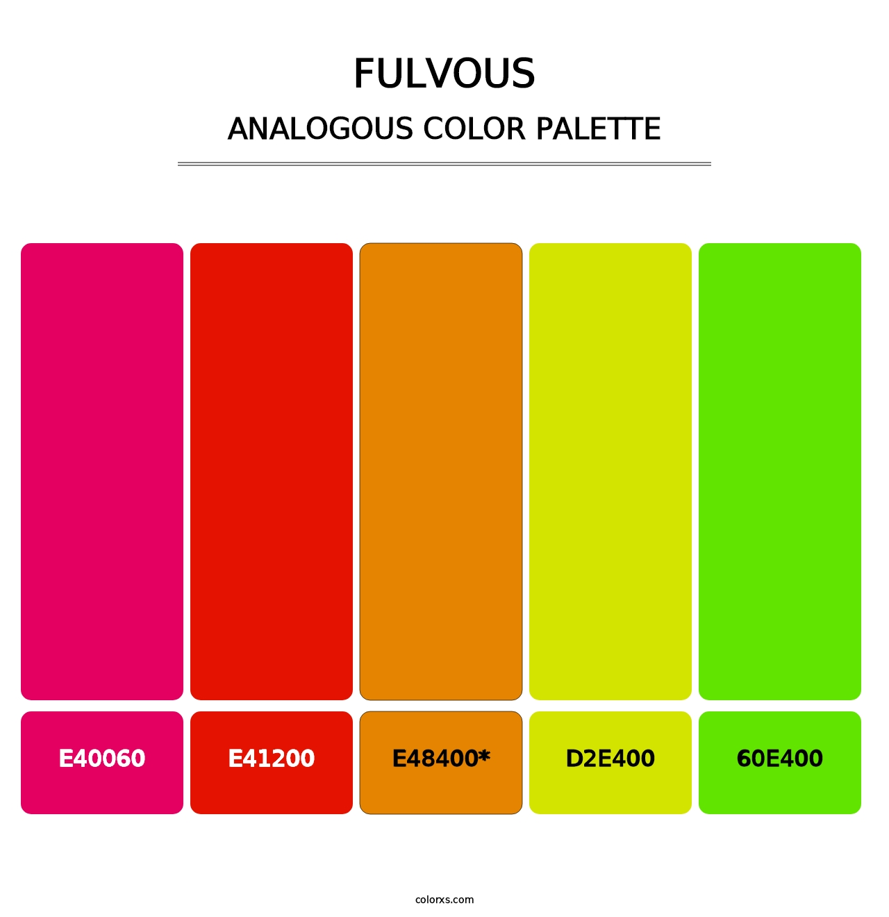 Fulvous - Analogous Color Palette