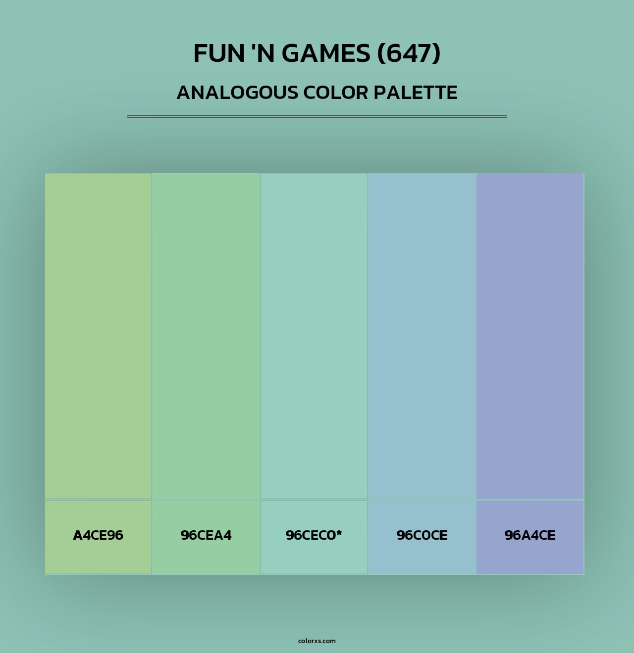 Fun 'n Games (647) - Analogous Color Palette