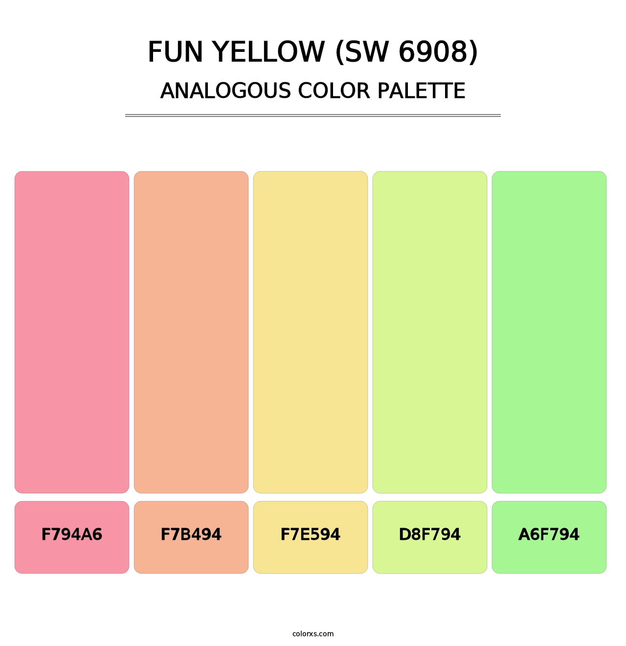 Fun Yellow (SW 6908) - Analogous Color Palette