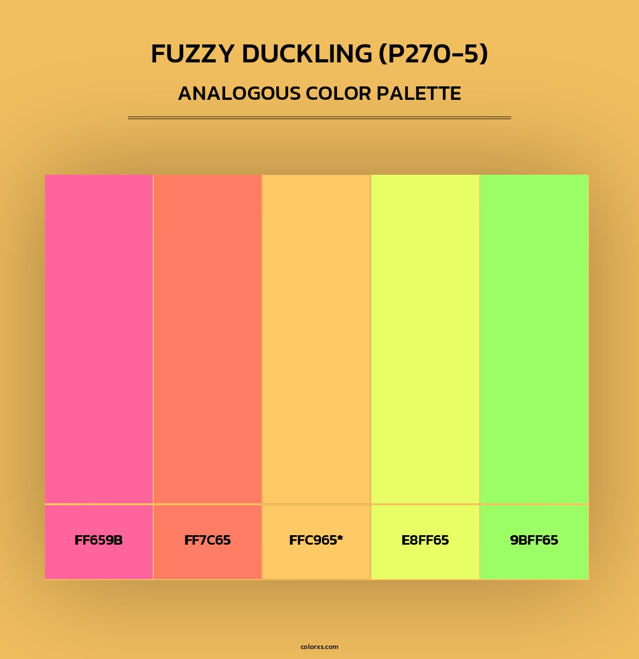 Fuzzy Duckling (P270-5) - Analogous Color Palette