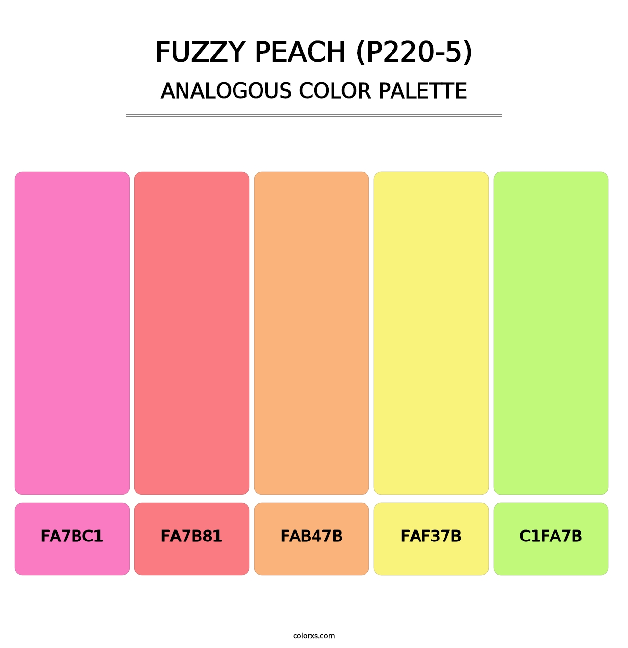 Fuzzy Peach (P220-5) - Analogous Color Palette