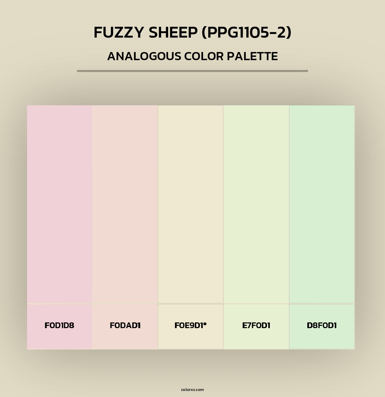 Fuzzy Sheep (PPG1105-2) - Analogous Color Palette