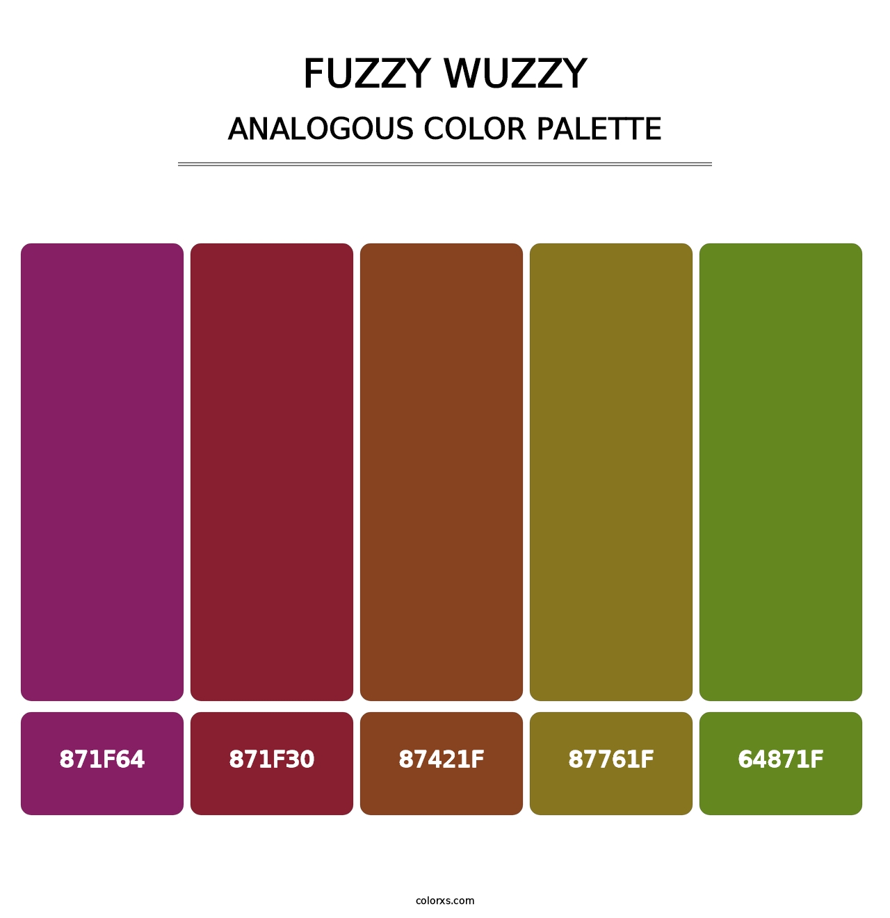 Fuzzy Wuzzy - Analogous Color Palette