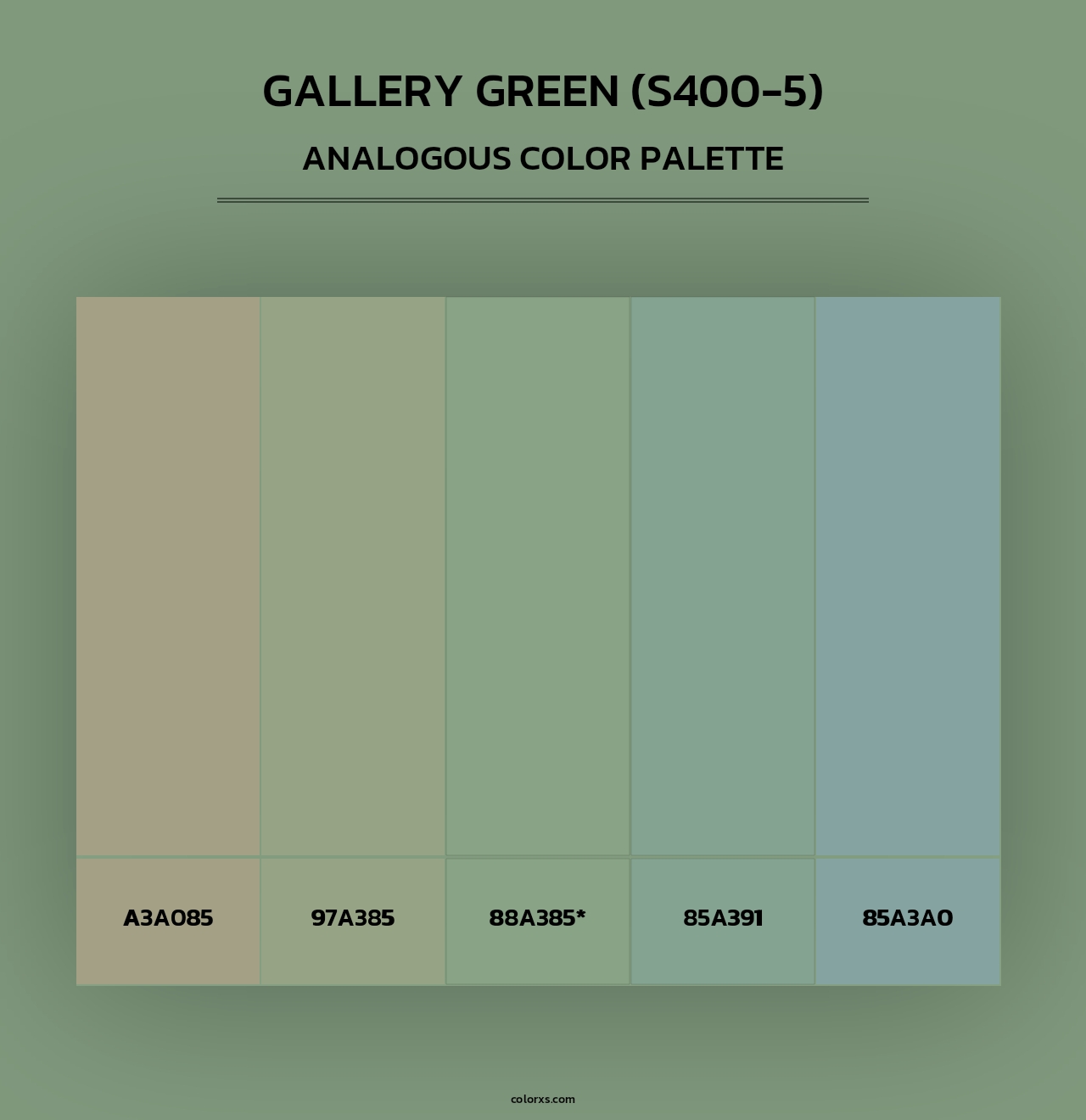 Gallery Green (S400-5) - Analogous Color Palette
