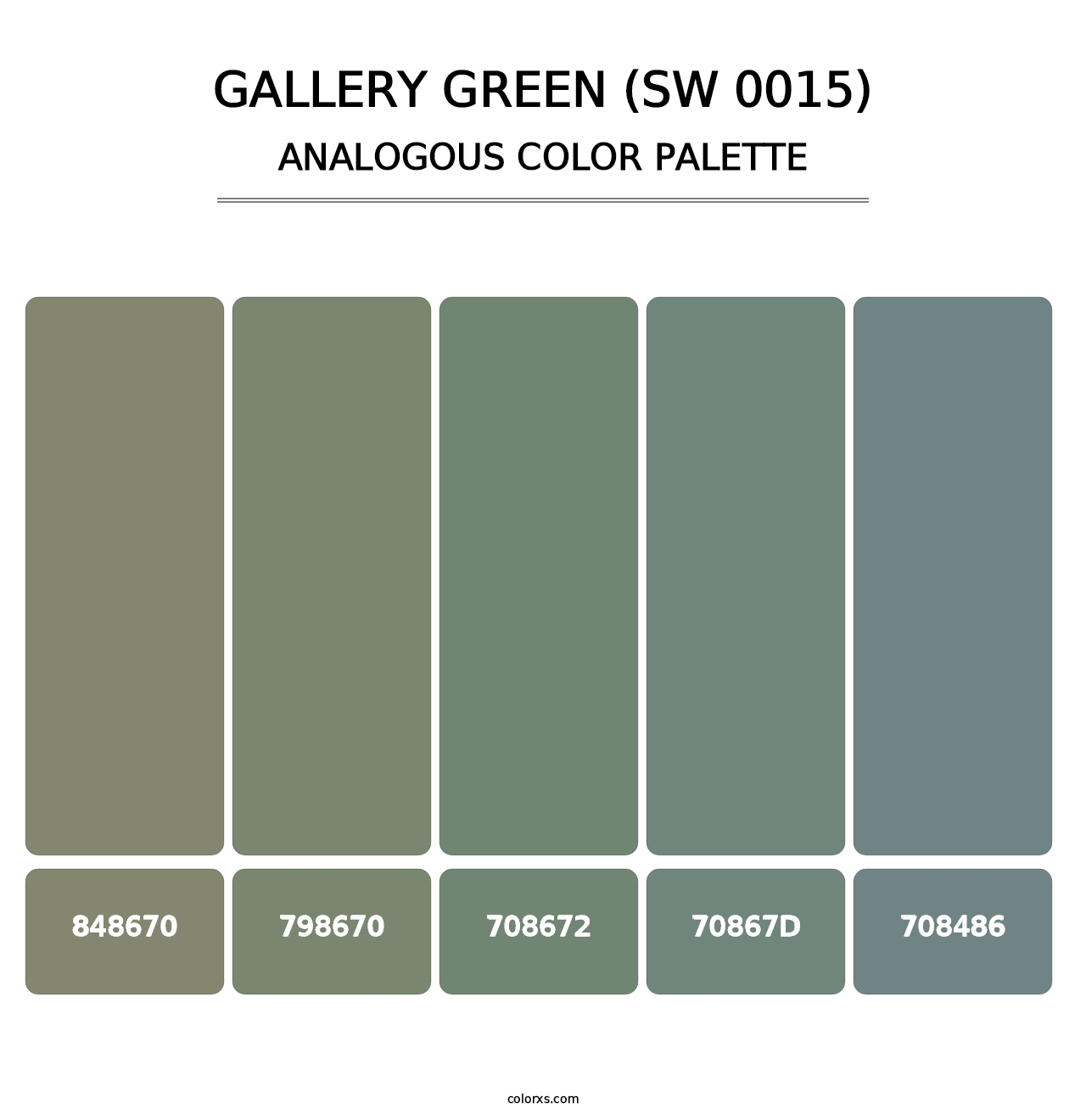 Gallery Green (SW 0015) - Analogous Color Palette