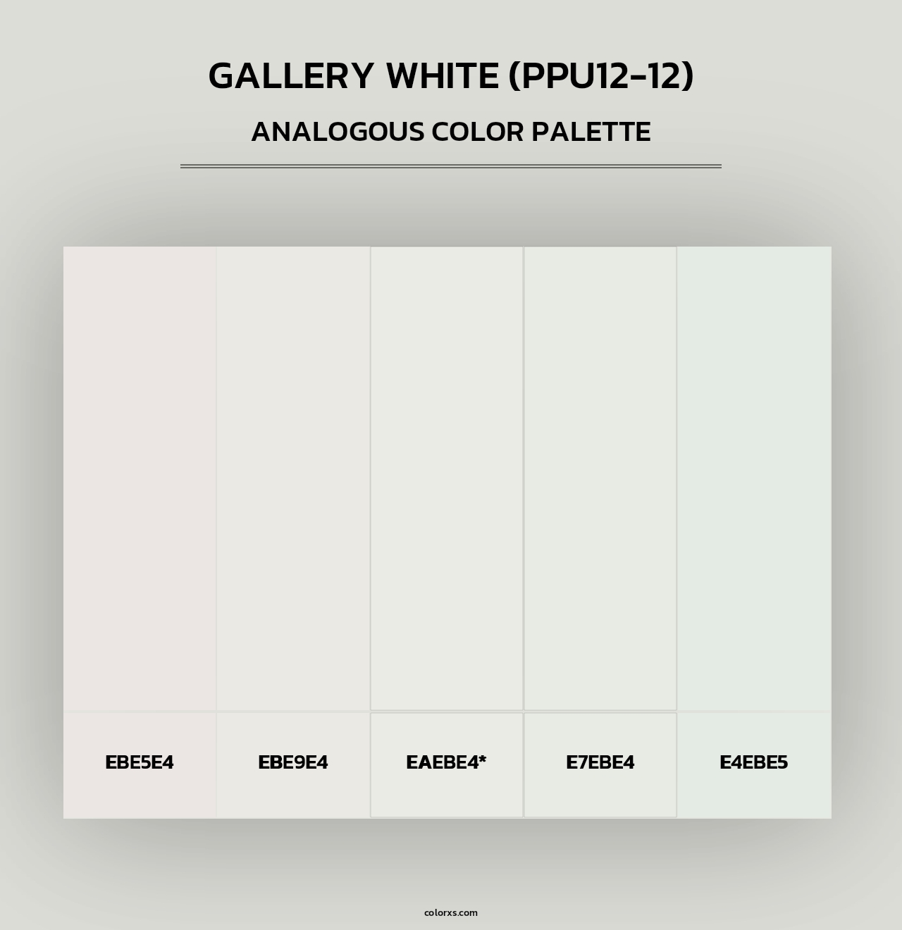 Gallery White (PPU12-12) - Analogous Color Palette