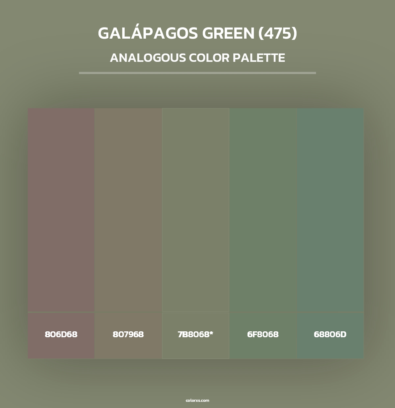 Galápagos Green (475) - Analogous Color Palette