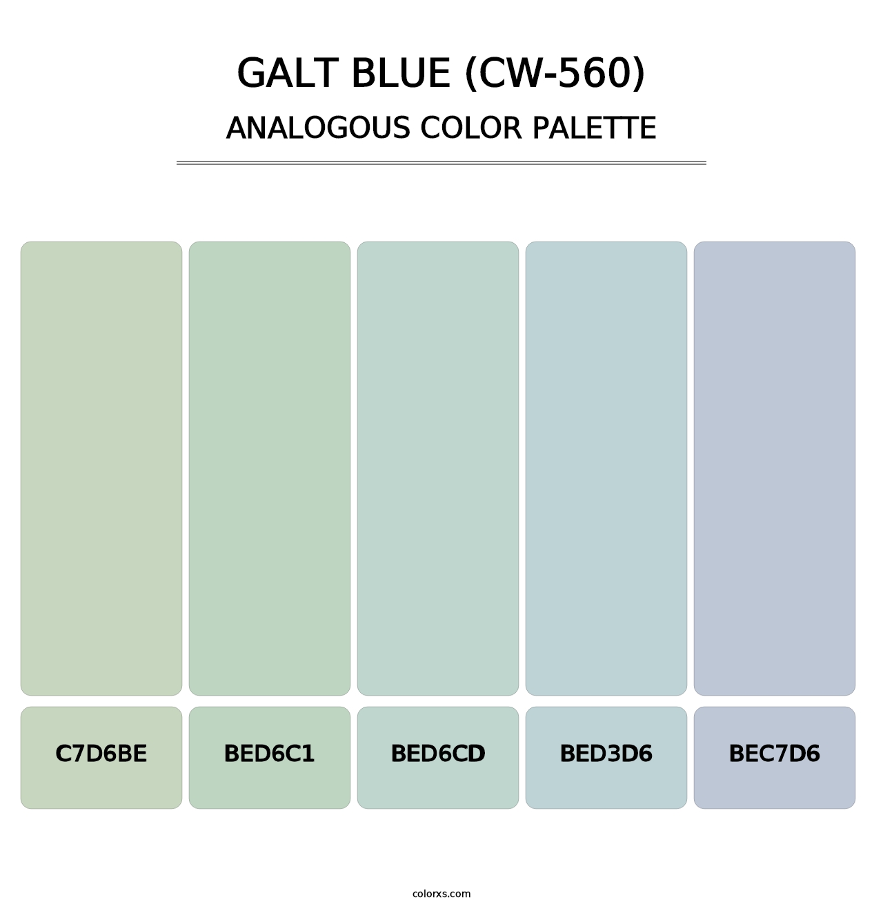 Galt Blue (CW-560) - Analogous Color Palette