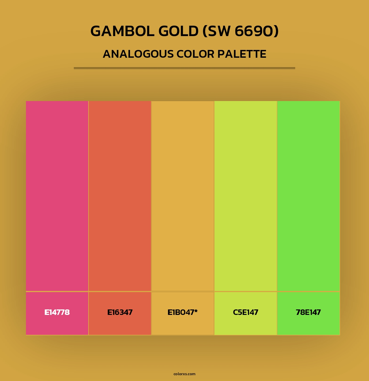 Gambol Gold (SW 6690) - Analogous Color Palette